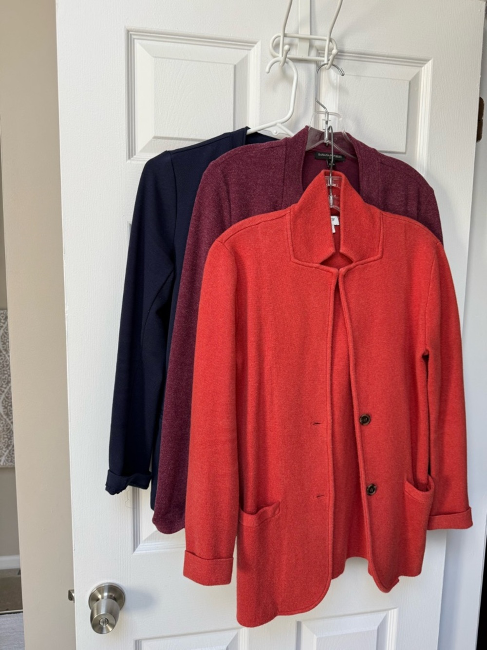 J. Crew Coral, Maroon & Navy Blazers